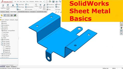 rolled sheet metal part solidworks|solidworks sheet metal part drawing.